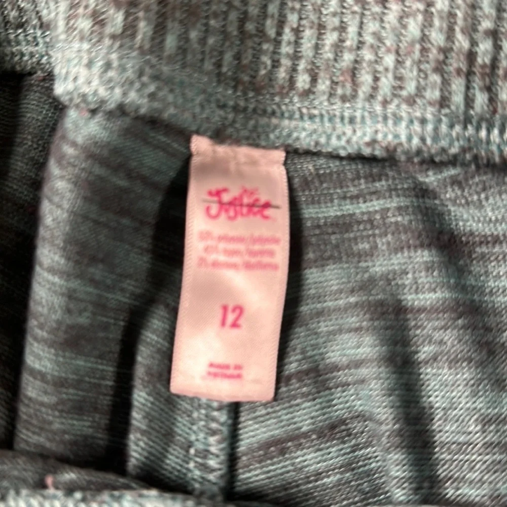 Justice Active Joggers / pants, Size 12, drawstring is decorative only, elastic